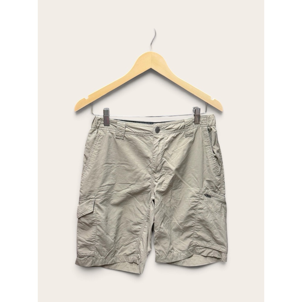 Columbia Mens Tan Khaki Ripstop Cargo Hiking Shorts Size 30 Inseam 10